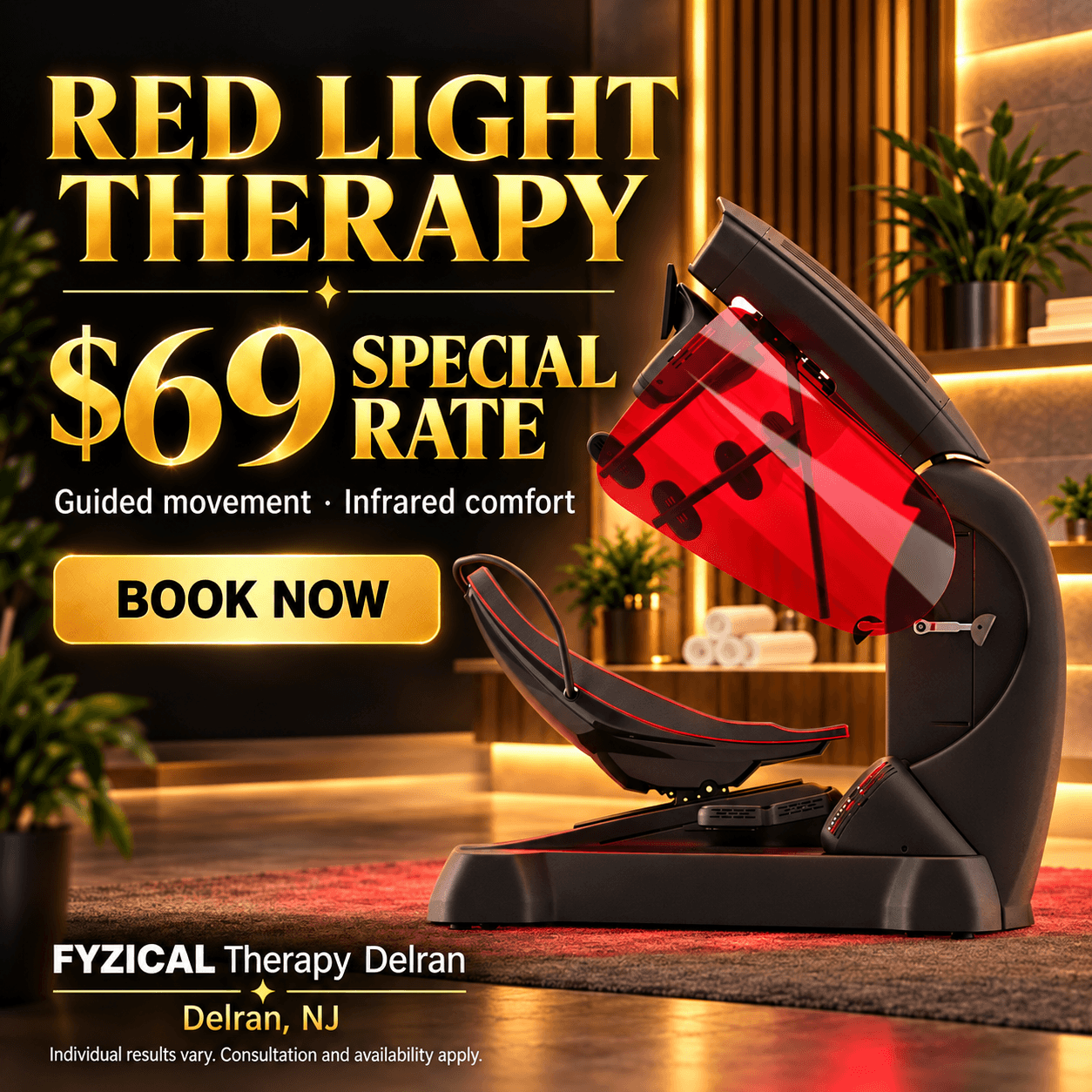 Red Light Therapy guided infrared wellness machine